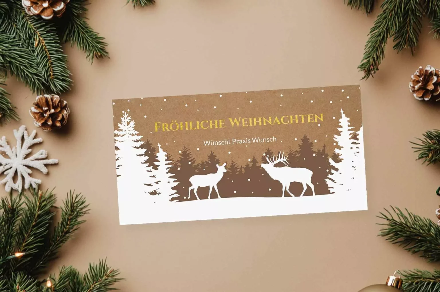 weihnachtskarte gestalten